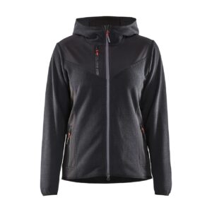 Blåkläder naisten neulottu takki musta/mel.harmaa