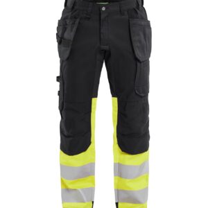 Blåkläder 1558 highvis riipputaskuhousut stretch