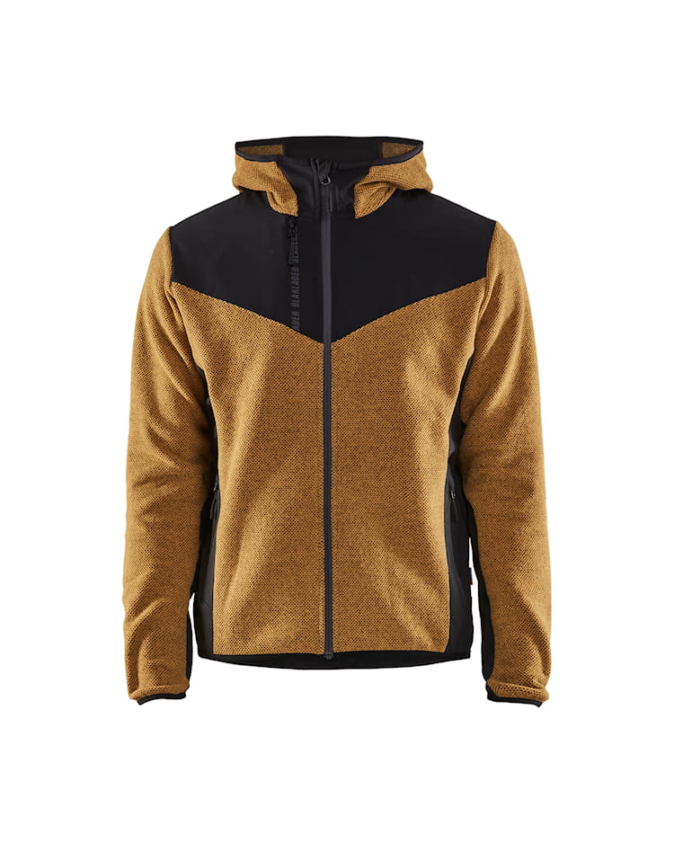 Blåkläder neulottu Softshelltakki sinapinkelt./mus